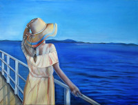 Dívka a moře - originál - Jitka Nesnídalová